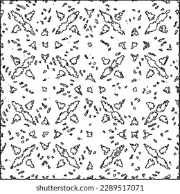 Texture with figures from lines.Abstract grunge background. Black and white pattern for web page, textures, card, poster, fabric, textile. Monochrome graphic repeating design. 