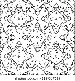 Texture with figures from lines.Abstract grunge background. Black and white pattern for web page, textures, card, poster, fabric, textile. Monochrome graphic repeating design. 