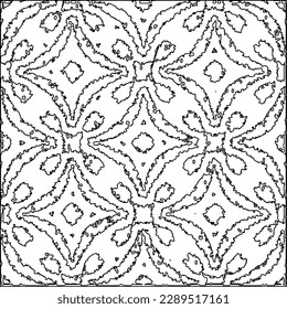 Texture with figures from lines.Abstract grunge background. Black and white pattern for web page, textures, card, poster, fabric, textile. Monochrome graphic repeating design. 