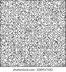 Texture with figures from lines.Abstract grunge background. Black and white pattern for web page, textures, card, poster, fabric, textile. Monochrome graphic repeating design. 