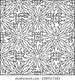 Texture with figures from lines.Abstract grunge background. Black and white pattern for web page, textures, card, poster, fabric, textile. Monochrome graphic repeating design. 
