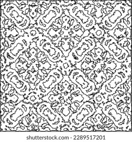 Texture with figures from lines.Abstract grunge background. Black and white pattern for web page, textures, card, poster, fabric, textile. Monochrome graphic repeating design. 