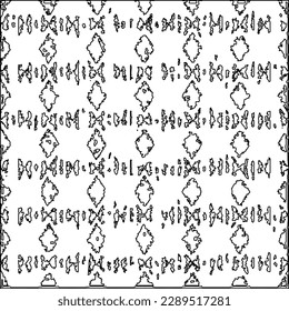 Texture with figures from lines.Abstract grunge background. Black and white pattern for web page, textures, card, poster, fabric, textile. Monochrome graphic repeating design. 