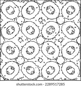 Texture with figures from lines.Abstract grunge background. Black and white pattern for web page, textures, card, poster, fabric, textile. Monochrome graphic repeating design. 