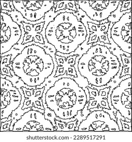 Texture with figures from lines.Abstract grunge background. Black and white pattern for web page, textures, card, poster, fabric, textile. Monochrome graphic repeating design. 