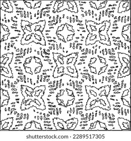 Texture with figures from lines.Abstract grunge background. Black and white pattern for web page, textures, card, poster, fabric, textile. Monochrome graphic repeating design. 