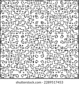 Texture with figures from lines.Abstract grunge background. Black and white pattern for web page, textures, card, poster, fabric, textile. Monochrome graphic repeating design. 