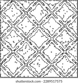 Texture with figures from lines.Abstract grunge background. Black and white pattern for web page, textures, card, poster, fabric, textile. Monochrome graphic repeating design. 