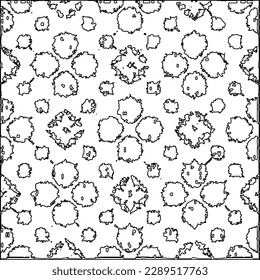 Texture with figures from lines.Abstract grunge background. Black and white pattern for web page, textures, card, poster, fabric, textile. Monochrome graphic repeating design. 