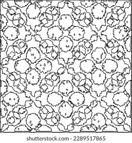 Texture with figures from lines.Abstract grunge background. Black and white pattern for web page, textures, card, poster, fabric, textile. Monochrome graphic repeating design. 