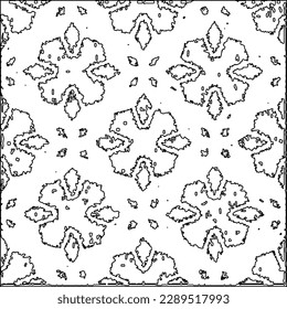 Texture with figures from lines.Abstract grunge background. Black and white pattern for web page, textures, card, poster, fabric, textile. Monochrome graphic repeating design. 