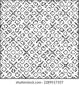 Texture with figures from lines.Abstract grunge texture. Black and white pattern for web page, textures, card, poster, fabric, textile. Monochrome graphic repeating design. 