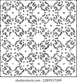 Texture with figures from lines.Abstract grunge texture. Black and white pattern for web page, textures, card, poster, fabric, textile. Monochrome graphic repeating design. 