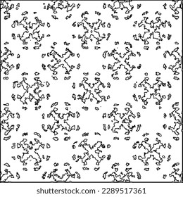 Texture with figures from lines.Abstract grunge texture. Black and white pattern for web page, textures, card, poster, fabric, textile. Monochrome graphic repeating design. 