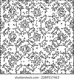 Texture with figures from lines.Abstract grunge texture. Black and white pattern for web page, textures, card, poster, fabric, textile. Monochrome graphic repeating design. 