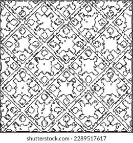 Texture with figures from lines.Abstract grunge texture. Black and white pattern for web page, textures, card, poster, fabric, textile. Monochrome graphic repeating design. 