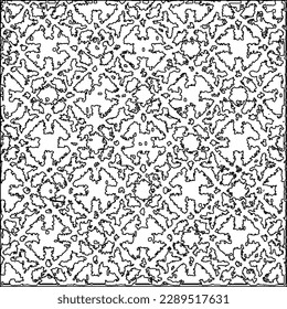Textur mit Figuren aus Linien.Abstrakte Grunge Textur. Schwarz-Weiß Muster für Webseiten, Texturen, Karten, Poster, Stoff, Textilien. Monochrome grafische Wiederholungsdesign. 