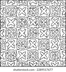Texture with figures from lines.Abstract grunge texture. Black and white pattern for web page, textures, card, poster, fabric, textile. Monochrome graphic repeating design. 