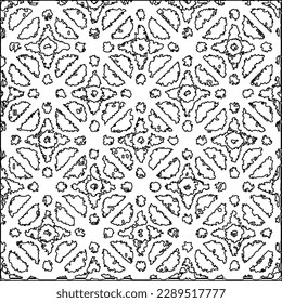 Texture with figures from lines.Abstract grunge texture. Black and white pattern for web page, textures, card, poster, fabric, textile. Monochrome graphic repeating design. 