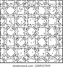 Texture with figures from lines.Abstract grunge texture. Black and white pattern for web page, textures, card, poster, fabric, textile. Monochrome graphic repeating design. 