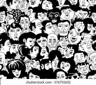 Texture Fill-surface images of persons of different people in a cartoon style