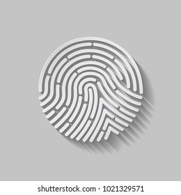 Texture of a fingerprint in 3D.