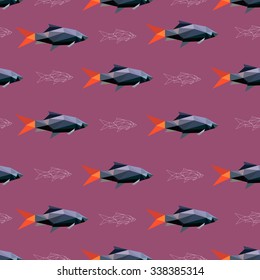 texture of fish, vector, pink background