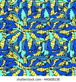 texture floral patterns blue yellow