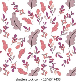Texture with flowers and plants. Floral ornament. Original flowers pattern.