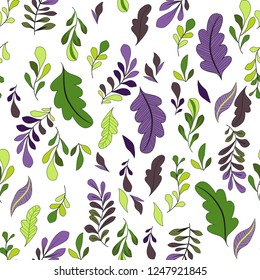 Texture with flowers and plants. Floral ornament. Original flowers pattern.