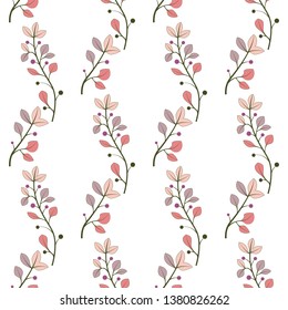 Texture with flowers and plants. Floral ornament. Original flowers pattern.