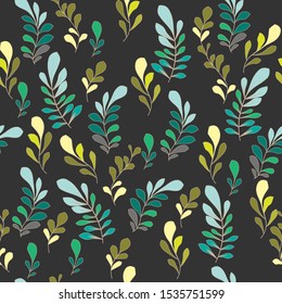 Texture with flowers and plants. Floral ornament. Original flowers pattern.