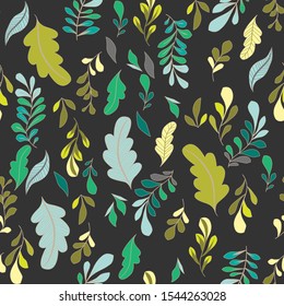 Texture with flowers and plants. Floral ornament. Original flowers pattern.