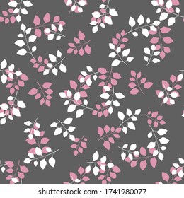 Texture with flowers and plants. Floral ornament. Original flowers vector pattern.
