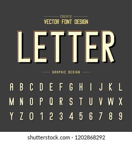 Texture font and grunge alphabet vector, Type letter and number design, Graphic text on black background