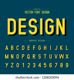 Texture font and grunge alphabet vector, Design letter and number, graphic text on dark blue background