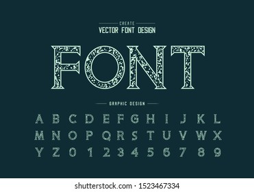 Texture font and grunge alphabet vector, Rough idea typeface letter and number design, Graphic text on background