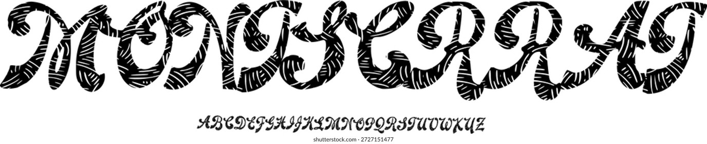 Fuente de textura y Vector del alfabeto grunge, tipografía de diseño áspero, texto gráfico redondo