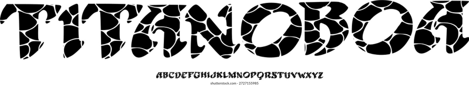 Fuente de textura y Vector del alfabeto grunge, tipografía de diseño áspero Texto gráfico redondo