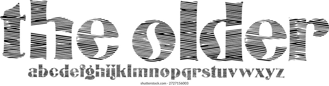 Fuente de textura y Vector del alfabeto grunge, tipografía de diseño áspero Texto gráfico redondo