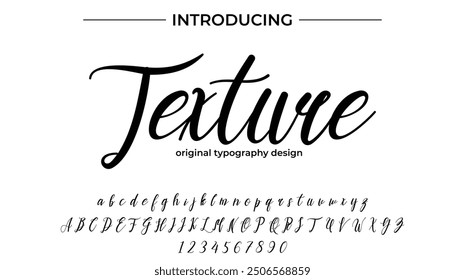Texture Font Stylish brush painted an uppercase vector letters, alphabet, typeface