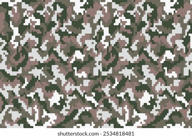 Camuflagem militar da montagem da tundra da floresta da textura, caça verde do exército