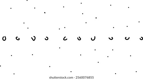  A texture in the form of many dots and a row of small symbols that look like letters.