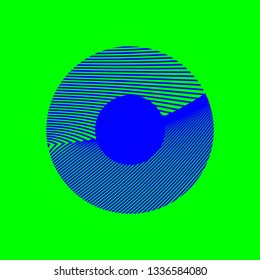 texture formed by electronic blue lines on green radiant background