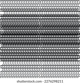 The texture is formed from many wavy or ribbed lines.