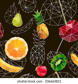 texture of fruit on a black background