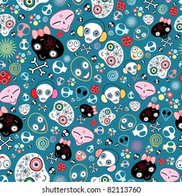 texture of the fun of skulls