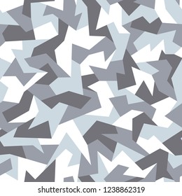 Texture geoemtric camouflage seamless pattern. Abstract modern military endless background. Vector illustration.