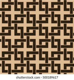 texture geometric brown with beige background. geometric maze. Vector maze. Vector texture  labyrinth. seamless.
