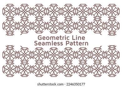 Texture in Geometric Line Ornamental Style on White Background